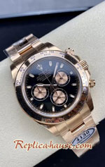 Rolex Daytona Everose Rose Gold Black Dial Swiss Clean Replica Watch 02