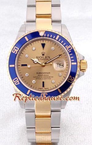 Rolex Submariner Two Tone Gold Face