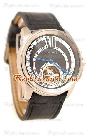 Calibre de Cartier Flying Tourbillon Replica Watch 09