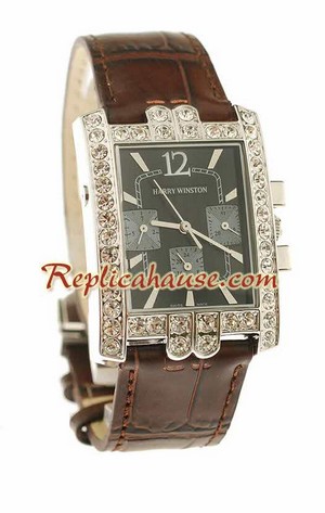 Harry Winston Avenue C Chronograph Swiss Ladies Replica Watch 01