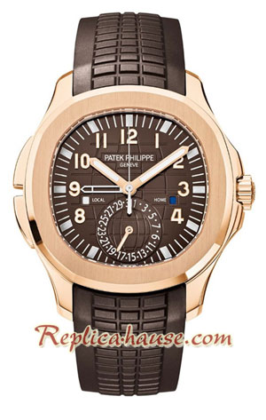 Patek Philippe Aquanaut Travel Time Rose Gold Swiss Replica Watches 02