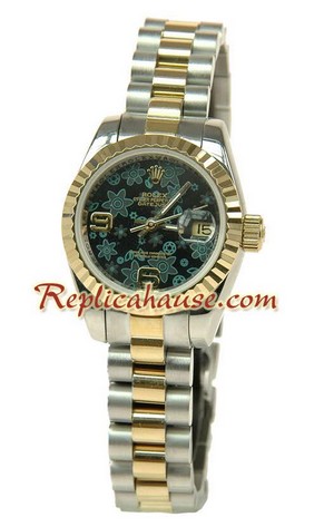 Rolex Replica Floral Motif Datejust Ladies Watch 02