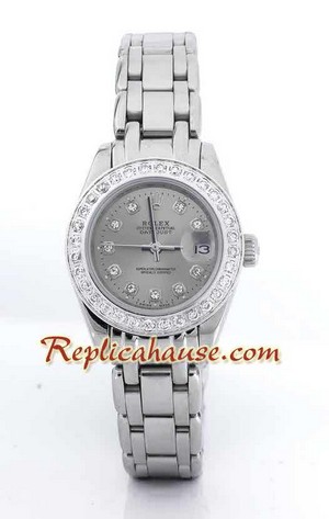 Rolex Replica Datejust Ladies - Dark Grey Dial