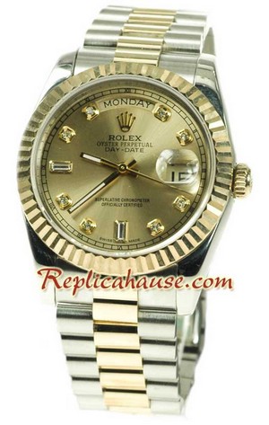 Rolex Day Date Two Tone Swiss Replica watch 06