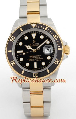 tone rolex replica submariner watch