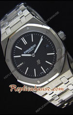 Audemars Piguet Royal Oak Stainless Steel Black Swiss Watch 16