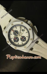 Audemars Piguet Royal Oak Offshore White Ceramic Swiss Watch 14