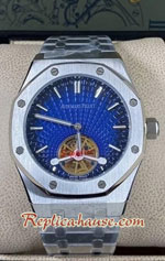Audemars Piguet Tourbillon Blue Dial 42mm Replica Watch 02