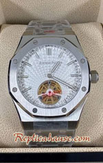 Audemars Piguet Tourbillon White Dial 42mm Replica Watch 01