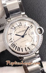 Cartier De Ballon Diamond Mens Casing 36MM Swiss V6 Replica Watch 01