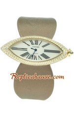 Cartier Gold Ladies Swiss Replica Watch 1