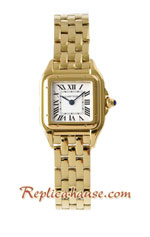 Cartier Panthere Gold Casing Ladies 27MM Swiss BVF Replica Watch 2