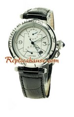 Cartier De Pasha Power Reserve Leather Watch 04