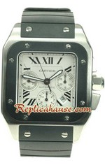 Cartier Santos 100 Chronograph Swiss Replica Watch 2