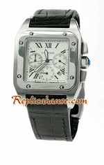 Cartier Santos 100 Chronograph Japanese Watch 01