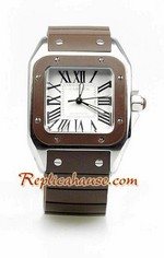 Cartier Santos 100 Swiss Replica Watch Ladies 9
