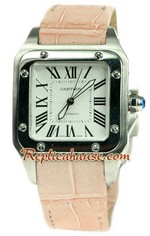 Cartier Santos 100 Mid Sized Swiss Replica Watch 01