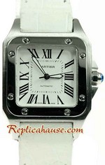 Cartier Santos 100 Mid Sized Swiss Replica Watch 02