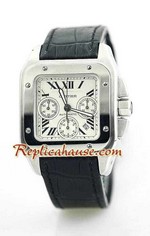 Cartier Santos 100 Chronograph Swiss Replica Watch 03