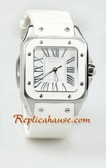 Cartier Santos 100 Swiss Replica Watch Ladies 10