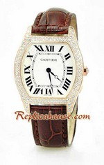 Cartier Tortue Diamond Ladies Swiss Unisex Replica Watch 2