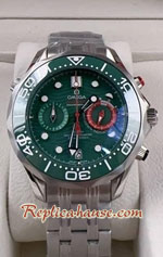 Omega Seamaster Chronograph Ceramic Green Dial 42mm Replica Watch 10