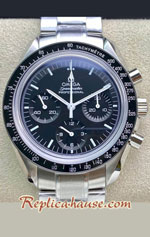 Omega Speedmaster Moonwatch Co-Axial Chronograph Black Dial Swiss Replica Watch 02