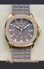Patek Philippe Luce Aquanaut 5067A Brown Dial Ladies Swiss PPF Replica Watch 03