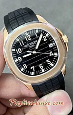 Patek Philippe Aquanaut Rose Gold 5167R-001 Black Dial Swiss 3KF Replica Watch 01