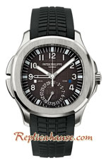 Patek Philippe Aquanaut Travel Time Black Dial Swiss Replica Watches 01