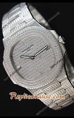 Patek Philippe Nautilus Diamonds Swiss Replica Watch 03