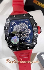 Richard Mille RM035-01 Rafael Red Rubber Replica Watch 09