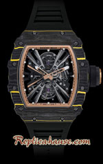 Richard Mille RM12-01 Black Forged Carbon and Gold Case Tourbillon Swiss Replica Watch 02