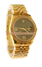 Rolex Datejust Floral Motif Gold Edition Swiss Replica Watch 08