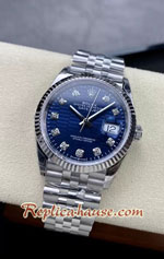 Rolex Datejust 36mm Blue Fluted Motif Dial 3235 Swiss VSF Replica Watch 01