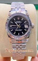 Rolex DateJust Black Dial Jubilee 31mm Replica Watch 01