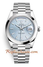 Rolex Day Date Blue Dial 40MM Swiss Replica Watch 07