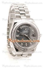 Rolex Replica Day Date Silver Swiss Watch 15