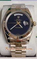 Rolex Day Date II Gold Black Dial 41mm Replica Watch 03