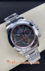 Rolex Daytona Black and Red Dial 4130 Swiss Clean Replica Watch 08