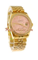 Rolex Floral Motif Gold Edition Datejust Swiss Replica Watch 02