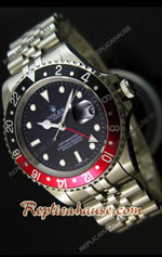 Rolex Replica GMT Masters II Black Red - Swiss Watch 11