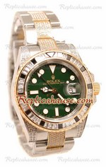 Rolex GMT Masters II Two Tone Diamond Edition Swiss Replica Watch 22