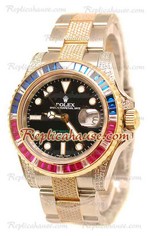 Rolex GMT Masters II Two Tone Diamond Edition Swiss Replica Watch 23