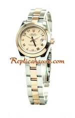 Rolex Replica Ladies Datejust Pink Gold Watch 03
