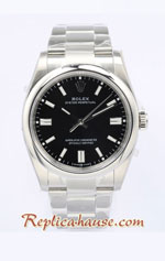 Rolex Oyster Perpetual 36MM Black Dial Swiss Replica Watch 01