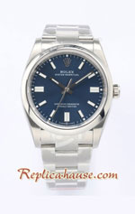 Rolex Oyster Perpetual Blue Dial 36MM Swiss Replica Watch 02