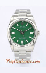 Rolex Oyster Perpetual Green Dial 36MM Swiss Replica Watch 06