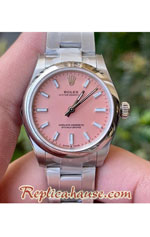 Rolex Oyster Perpetual Pink Dial 31MM Swiss Replica Watch 05