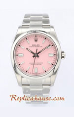Rolex Oyster Perpetual Pink Dial 36MM Swiss Replica Watch 05